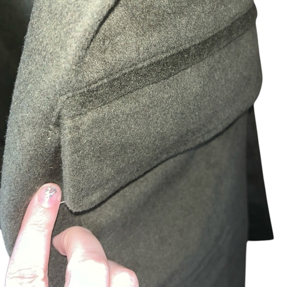 NEW Stafford Wool-blend Double-Breasted Topcoat XL Olive Green - Picture 4 of 16